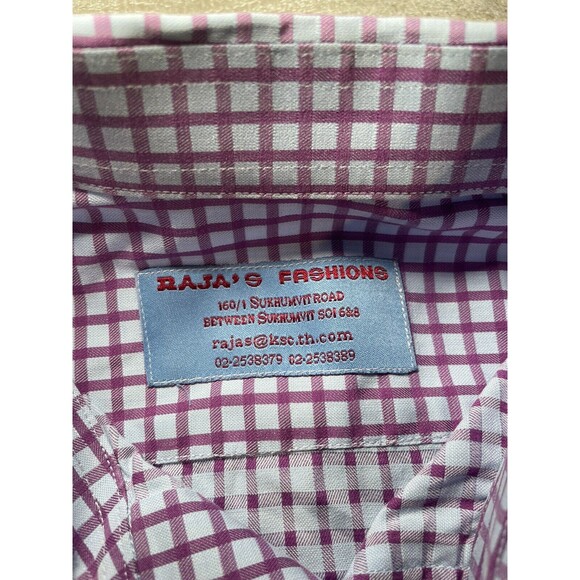 Raja Button Down Shirt Men’s Large Purple Collard - Picture 7 of 15